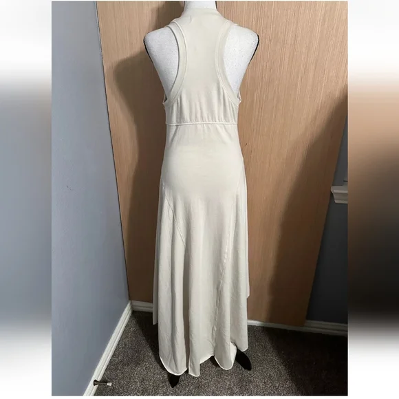 NWT.Free People Stylish Tan Maxi Dress Hi And Lo.sizeL - Picture 3 of 7